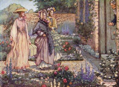 Illustration for Cranford by Mrs Gaskell by Mary V. Wheelhouse